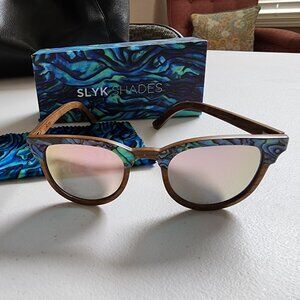 Slyk Shades Beachcomber Sunglasses (Walnut - Rose)